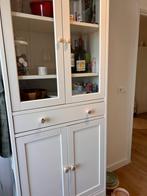 IKEA Keukenkast met glazen deuren en lades, Huis en Inrichting, Keuken | Keukenelementen, Ophalen, Gebruikt, 200 cm of meer, Wit