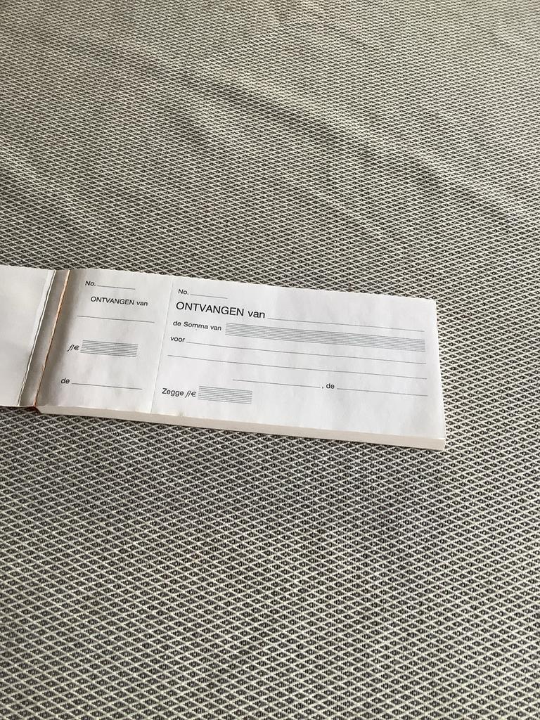 Kwitantieboekje, Ophalen of Verzenden, Zo goed als nieuw
