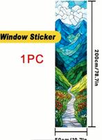 Nieuw raamfolie beek in de bergen 200 x 50 cm raamsticker, Huis en Inrichting, Mozaiek, Overige kleuren, 200 cm of meer, Nieuw