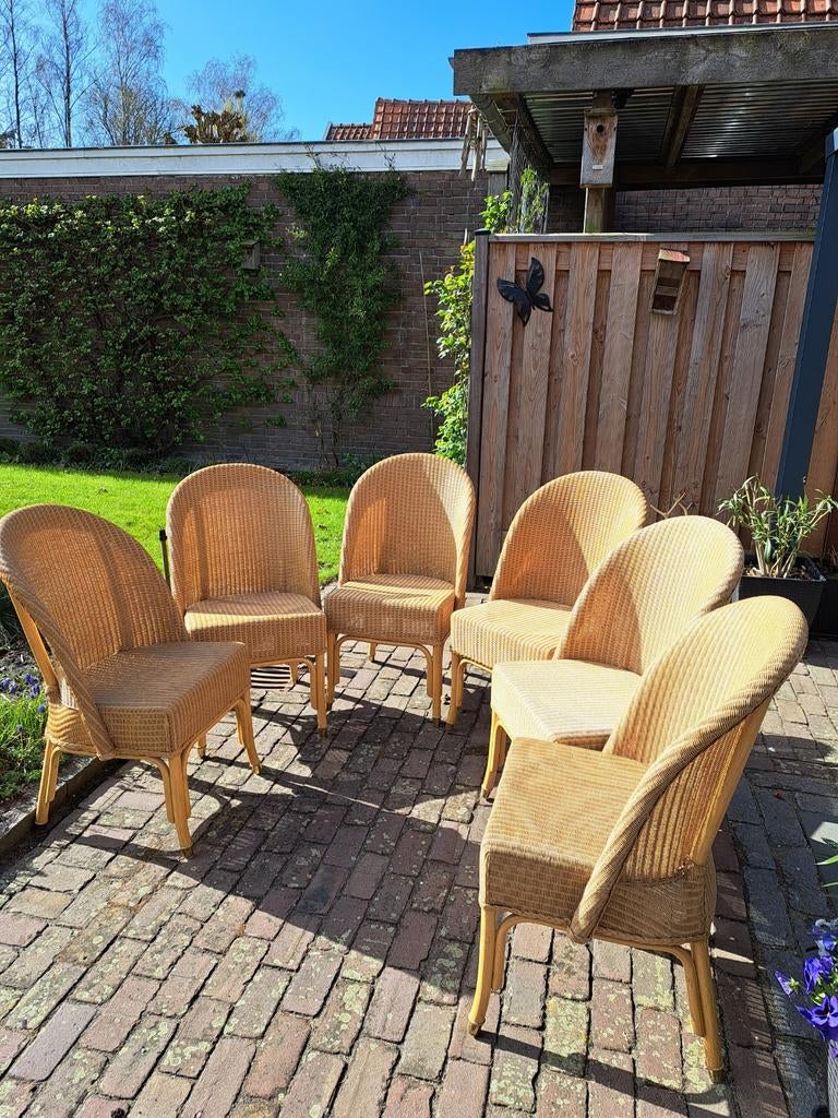 6 rotan stoelen van Original Loom, Huis en Inrichting, Stoelen, Ophalen, Gebruikt, Bruin, Riet of Rotan