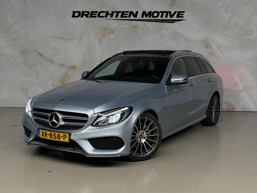 Mercedes-Benz C-klasse Estate 220 CDI Premium Plus AMG / Pan, Auto's, Achterwielaandrijving, Euro 6, 4 cilinders, Leder