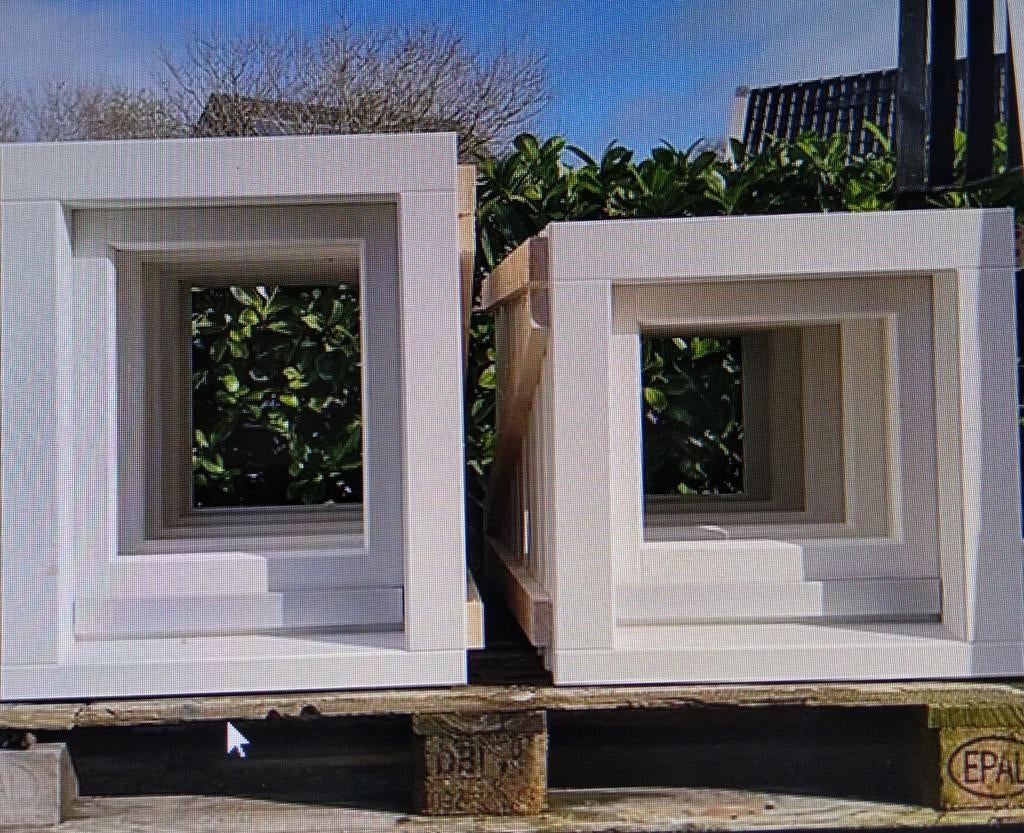 Hardhouten klep (uitzet) Ramen, Doe-het-zelf en Verbouw, Glas en Ramen, Gevelraam of Ruit, Minder dan 80 cm, Minder dan 80 cm