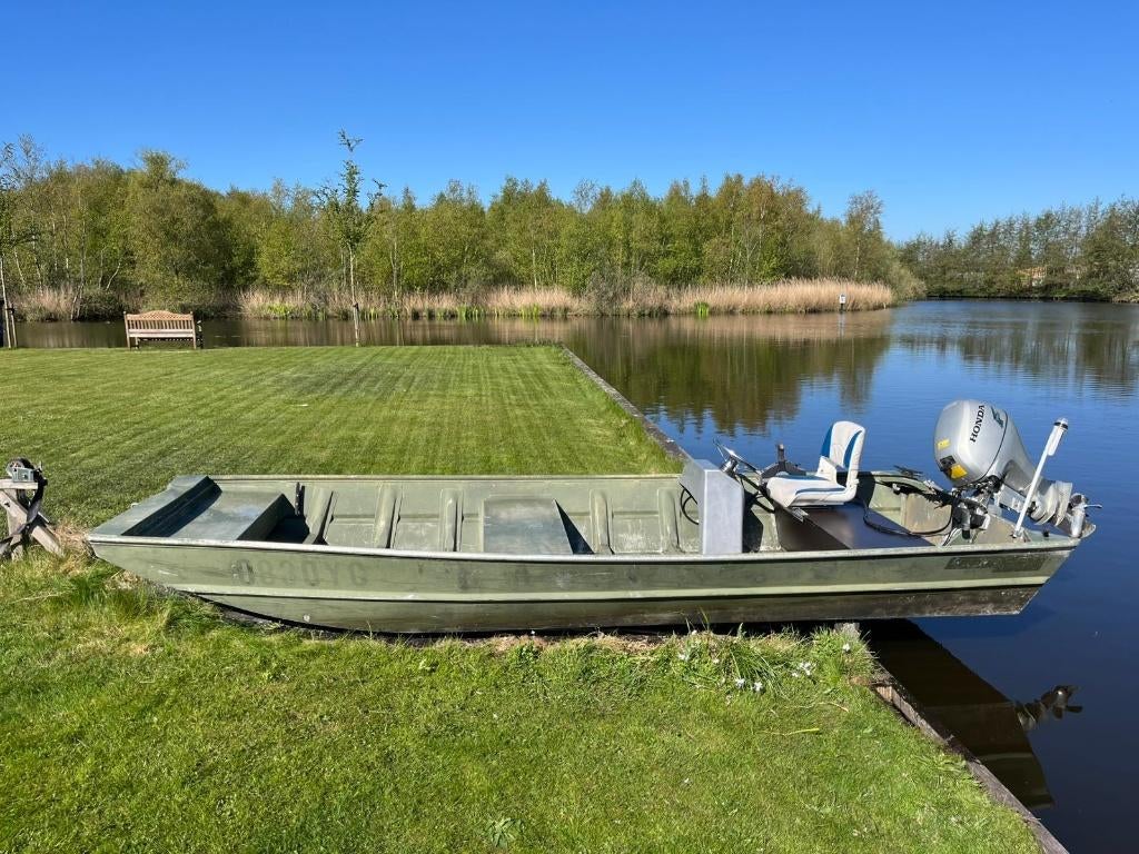 Eggercraft aluminium boot 1542 met console en 15 pk 4-takt, Ophalen, 10 tot 30 pk, Gebruikt, Aluminium