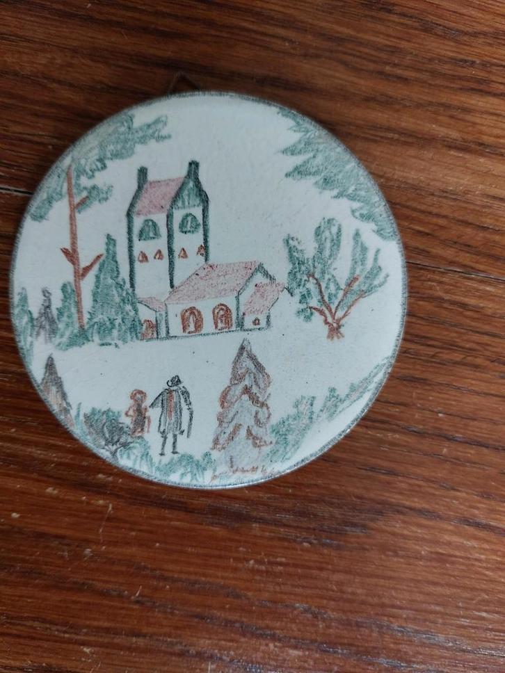 Vintage H&R Johnson Ltd. Engelse Tegel met Landschap, Antiek en Kunst, Antiek | Wandborden en Tegels, Ophalen of Verzenden