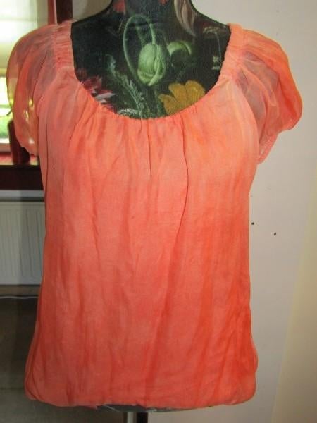 F769 Made in Italy mt M blouson roze dyed effect zijde, Kleding | Dames, Maat 38/40 (M), Made in Italy, Verzenden, Zo goed als nieuw