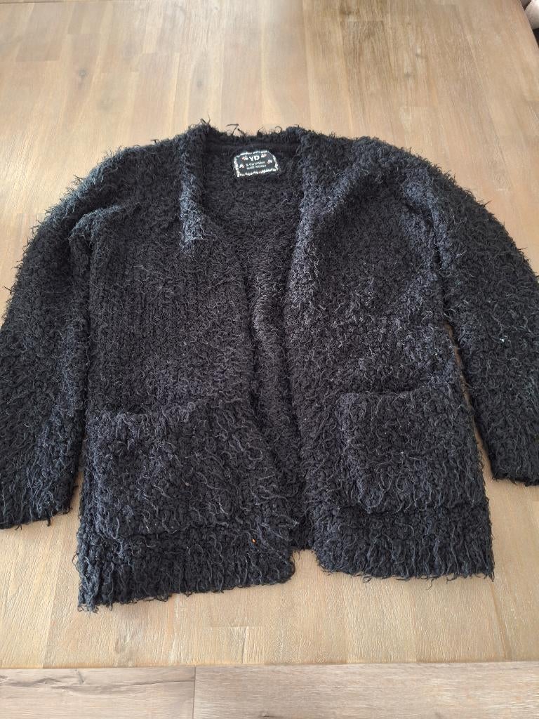 YD - Primark meisjesvest, zwart, maat 140, Kinderen en Baby's, Kinderkleding | Maat 140, Meisje, Trui of Vest, Zo goed als nieuw