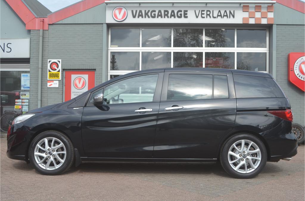 Mazda 5 2.0 Business... trekhaak ...12 mnd. gar..., Auto's, Mazda, Gebruikt, 4 cilinders, 7 stoelen, Zwart