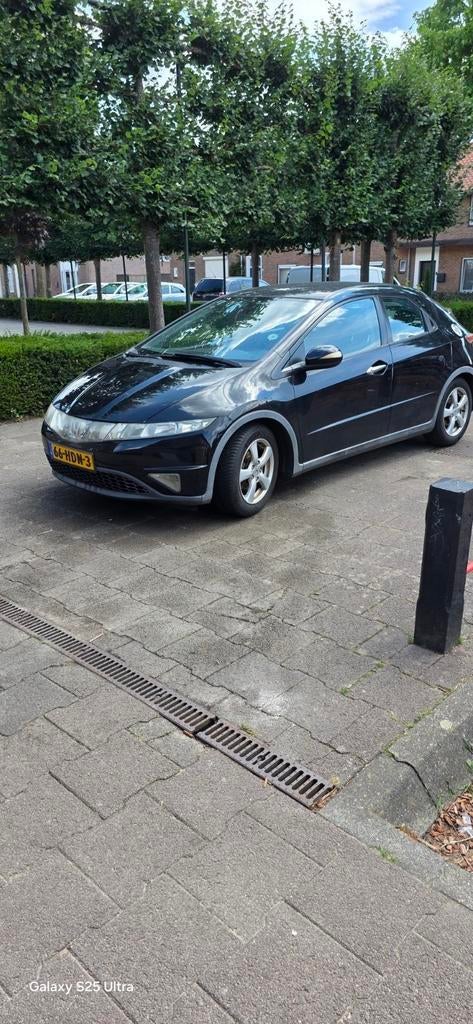 Honda Civic 1.4 I 5DR 2008 Zwart, Auto's, Stof, Zwart, 4 cilinders, Origineel Nederlands