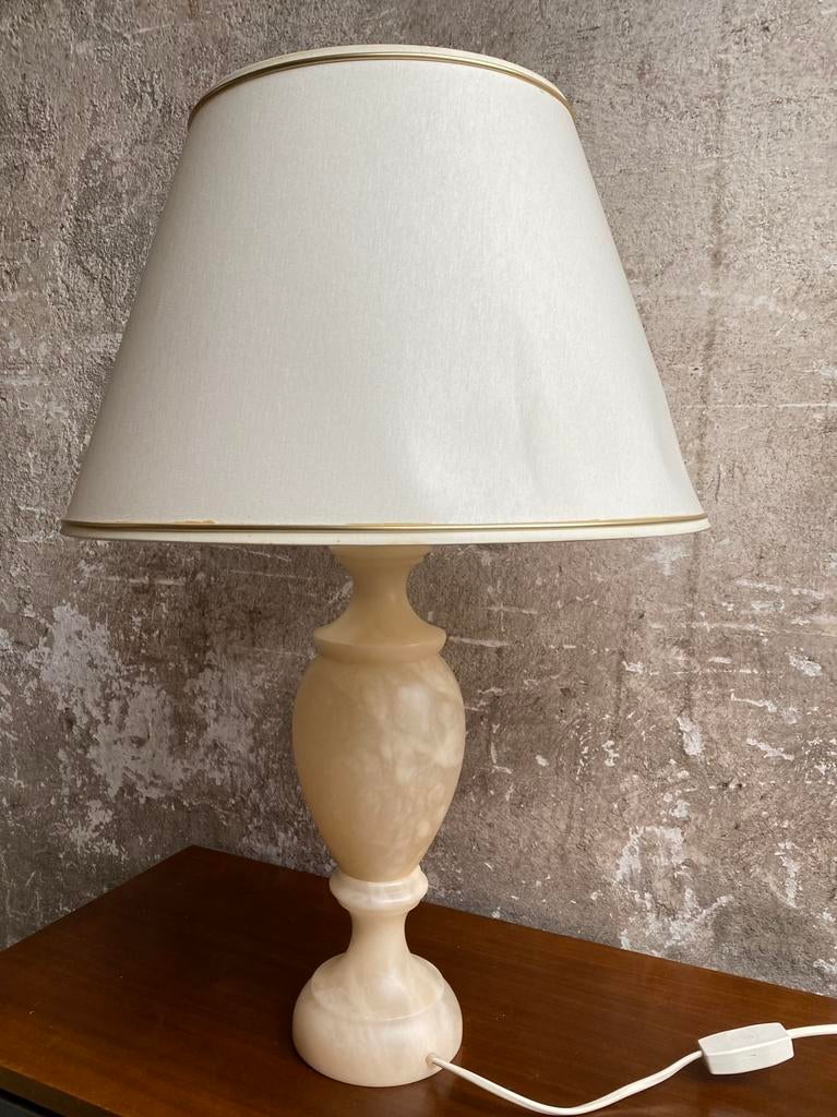 Albast marmeren tafellamp , jaren 80, Ophalen of Verzenden, Huis en Inrichting