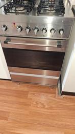 Vrijstaand gasfornuis met oven - RVS, Witgoed en Apparatuur, Fornuizen, Ophalen, Gebruikt, 60 cm of meer, 4 kookzones