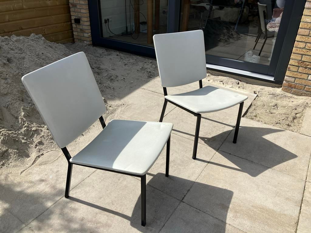 Twee Khembo Rhenen Gispen stoelen, Huis en Inrichting, Ophalen, Gebruikt, Twee, Wit