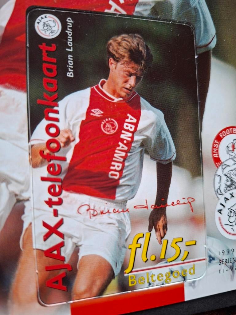 Ajax Telefoonkaart Brian Laudrup 1999-2000, Ophalen of Verzenden