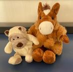 Mooi set van twee pluche beesten: hond + paard, Ophalen of Verzenden, Zo goed als nieuw, Hond