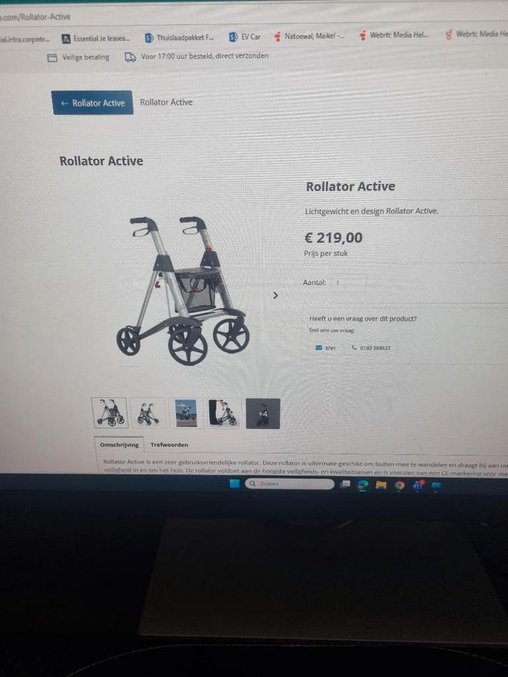 Nieuw! Flexibele (lichtgewicht) rollator.., Diversen, Rollators, Nieuw, Lichtgewicht, Ophalen