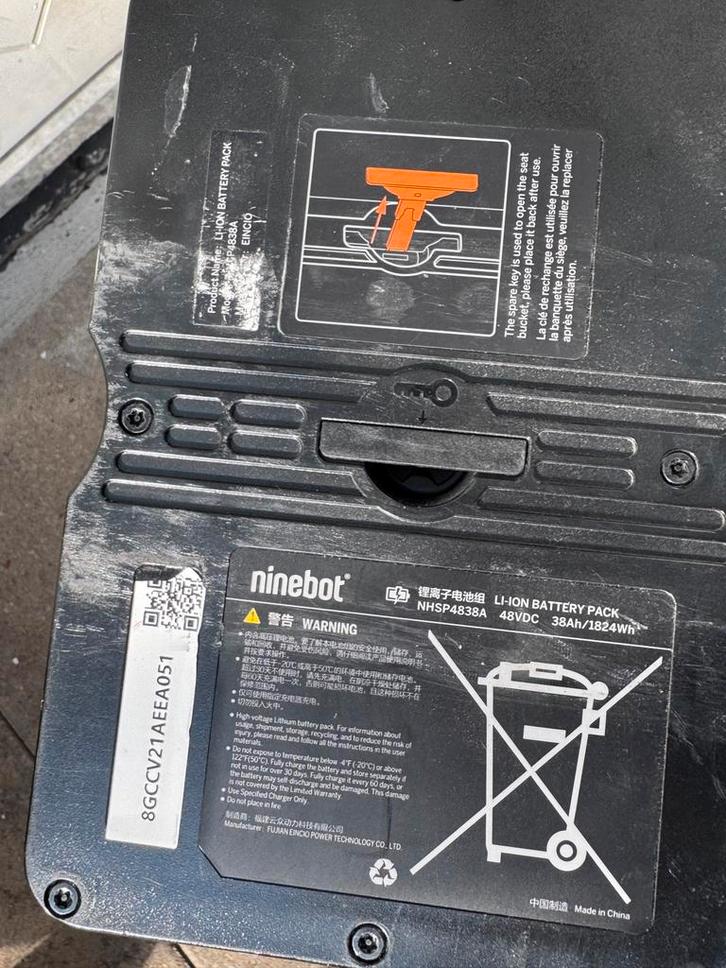 Defecte Segway Ninebot Accu (48V 38Ah) - Voor Onderdelen, Fietsen en Brommers, Fietsaccessoires | Fietsaccu's, Gebruikt, Ophalen of Verzenden