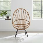 Vintage Rotan Fauteuil Rohé Noordwolde, Jaren 50, Ophalen, Vintage, Mid Century Modern, Gebruikt, Bruin