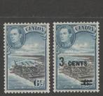 1938 1940 6c en 3c CEYLON-Britse kolonie, Ophalen of Verzenden, Postfris, Zuidoost-Azië