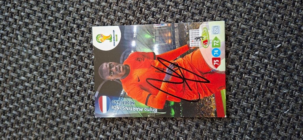 Panini trading card met handtekening; Martins Indi Feyenoord, Ophalen of Verzenden, Nieuw, Feyenoord, Spelerskaart