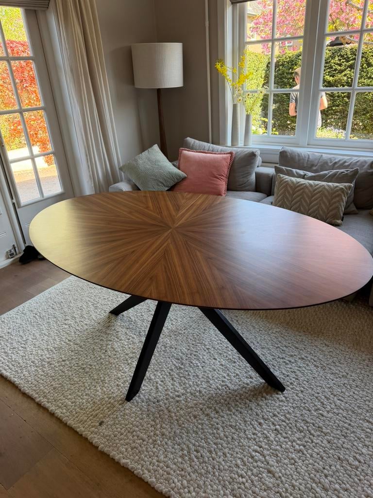 Goossens eettafel 180x110x74 ovaal, Ophalen, Gebruikt, 100 tot 150 cm, 150 tot 200 cm