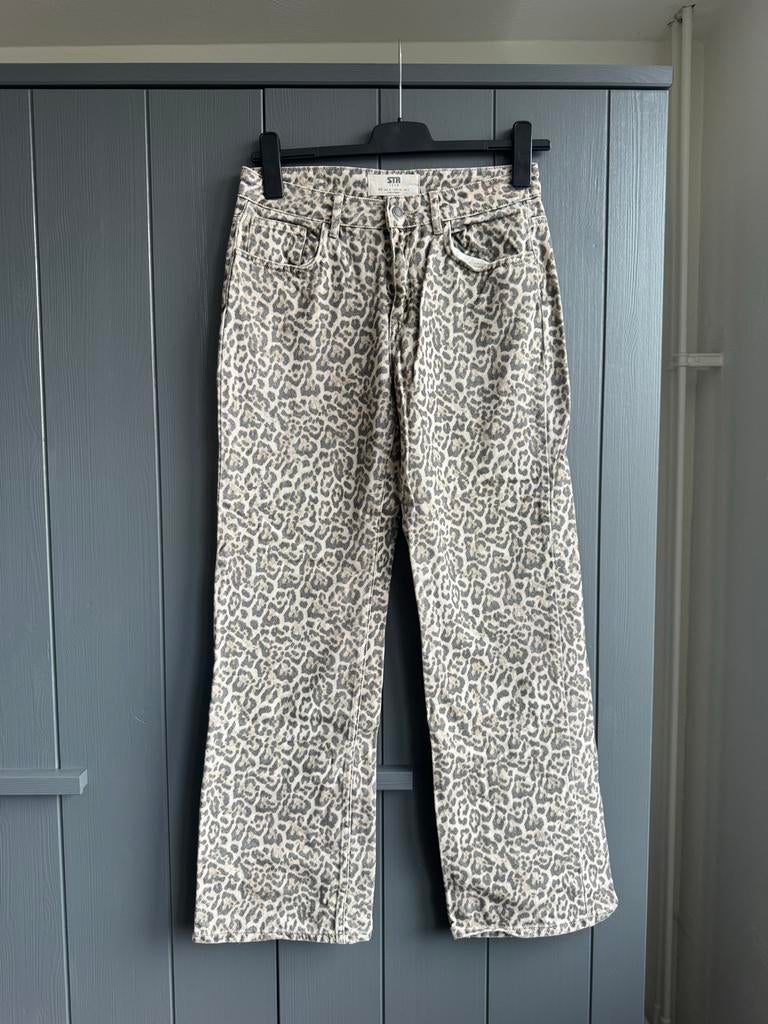 STR Teen Luipaardprint Jeans Maat 40, Maat 38/40 (M), Overige kleuren, Ophalen of Verzenden, Zo goed als nieuw