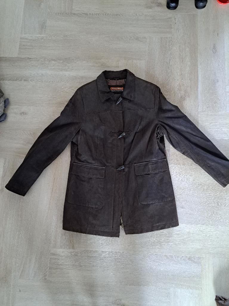 Human Nature bruine uni-sex leren/suede jas, Kleding | Heren, Jassen | Winter, Bruin, Ophalen of Verzenden, Human Nature, Maat 56/58 (XL)