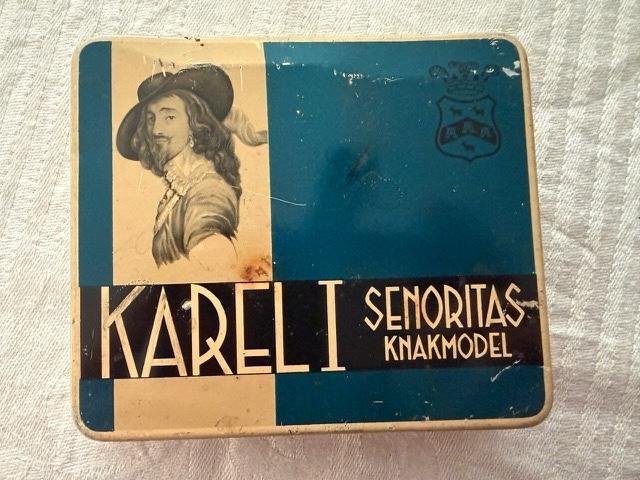 Sigarendoosje blik - Karel 1, Verzamelen, Blikken, Ophalen, Gebruikt, Overige, Overige merken