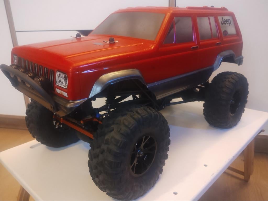 HPI WHEELIE KING Crawler met Jeep Cherokee body, Hobby en Vrije tijd, Modelbouw | Radiografisch | Auto's, Gebruikt, Auto offroad