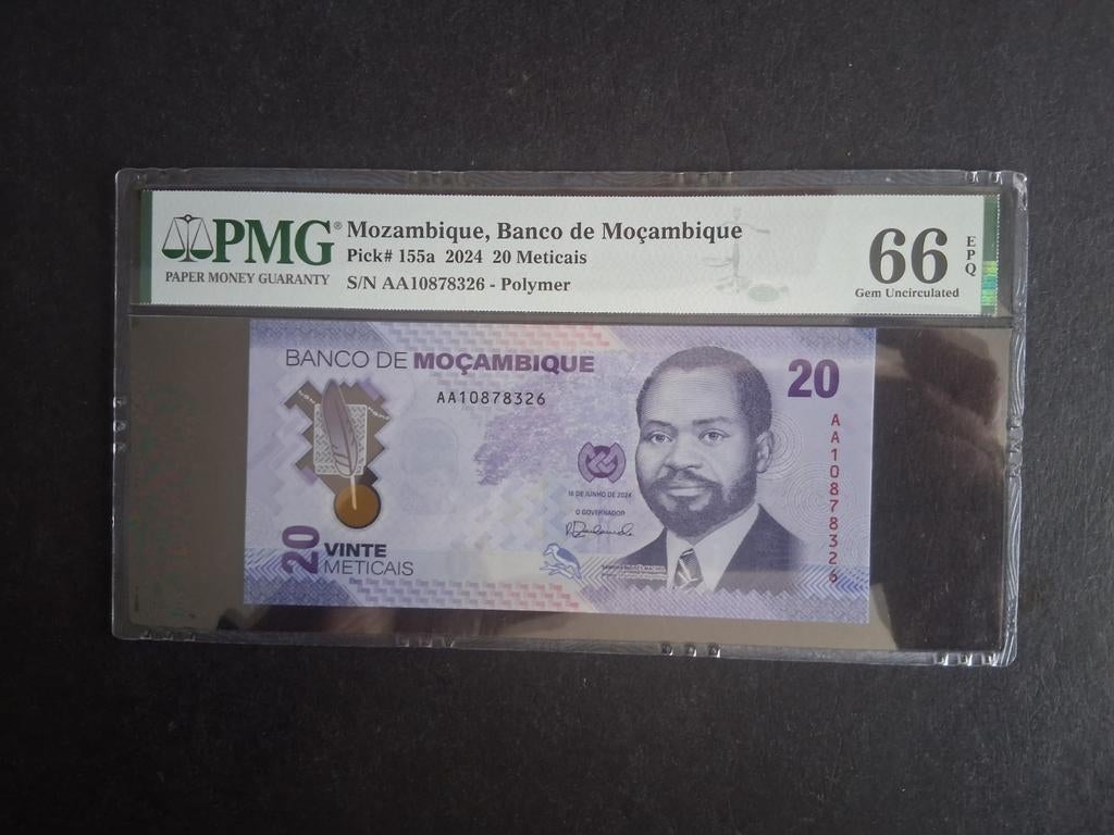 20 meticais Mozambique 2024  PMG 66, Ophalen of Verzenden, Overige landen, Los biljet