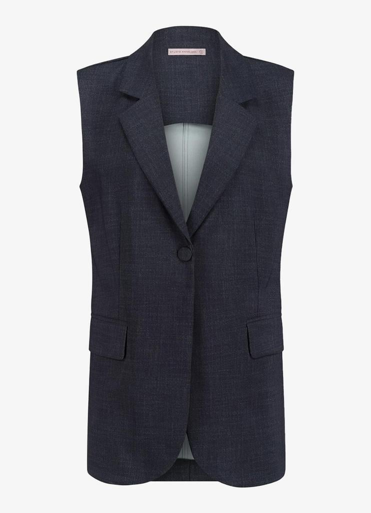 Studio anneloes tweed gilet nieuw, Studio Anneloes, Blauw, Nieuw, Ophalen of Verzenden