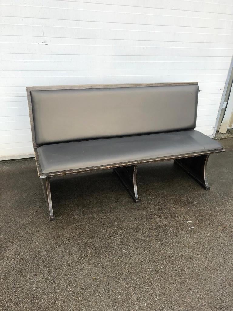 1 stuks horeca bank wandbank kerkbank gestoffeerd, Ophalen, Bruin, Zo goed als nieuw, Eén