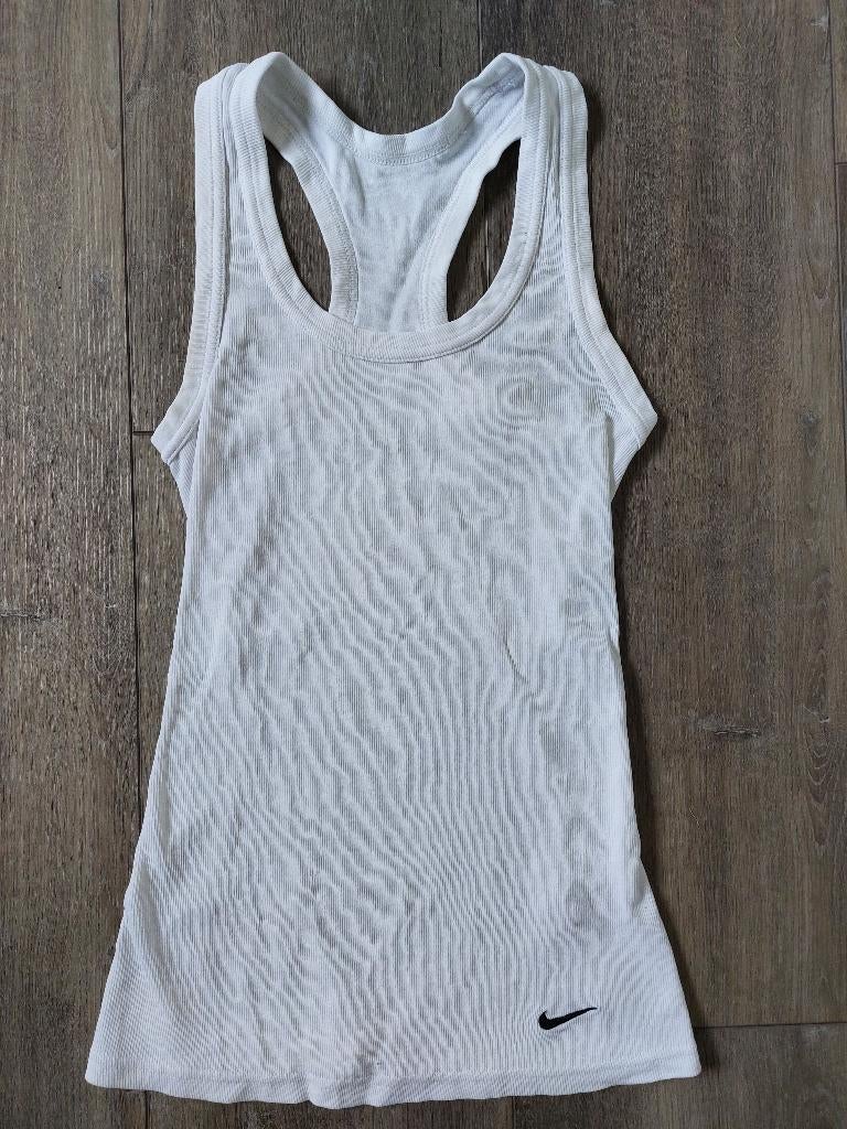 Mooie witte Nike Dry-Fit tanktop, mt XS, Wit, Nike, Ophalen of Verzenden, Zo goed als nieuw