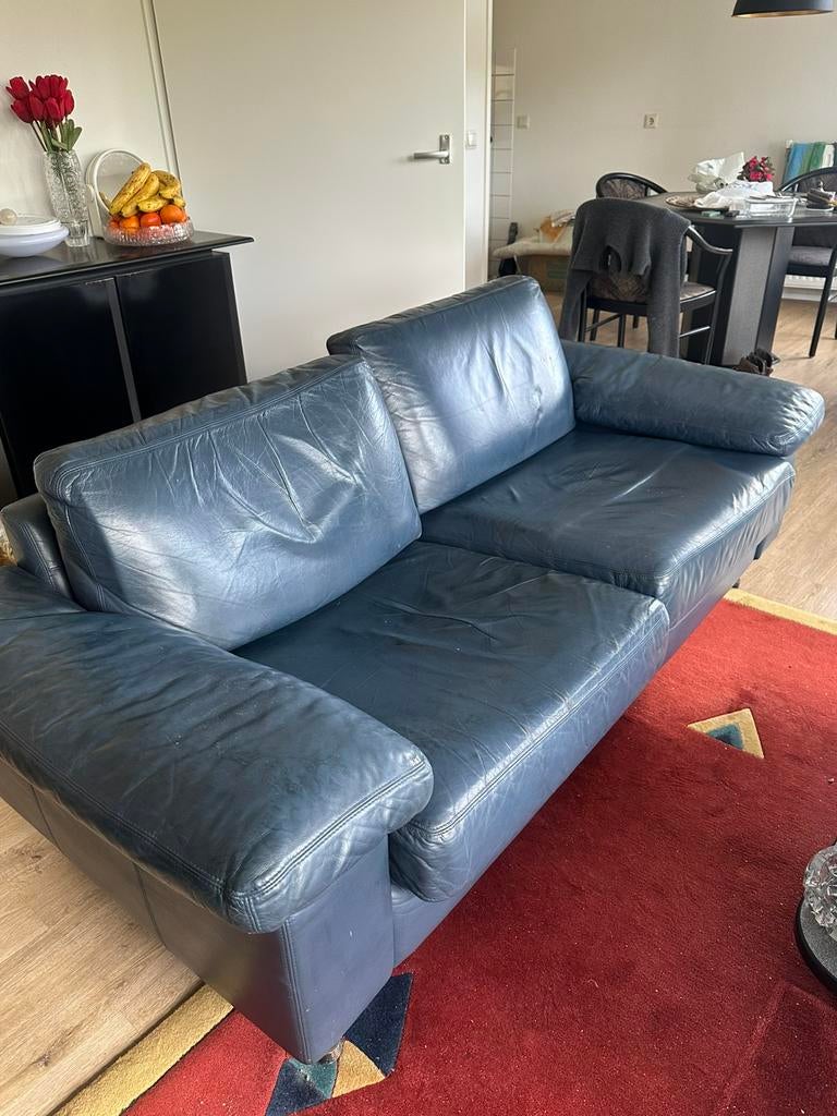 Gratis leren bank, Ophalen, Gebruikt, 75 tot 100 cm, Tweepersoons