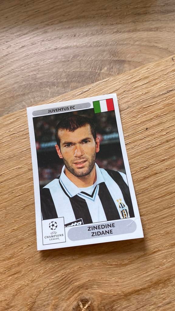Panini zidane champions league 2000, Ophalen of Verzenden, Zo goed als nieuw, Buitenlandse clubs, Poster, Plaatje of Sticker