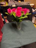 zijde rozen en veren bloemen, Huis en Inrichting, Woonaccessoires | Kunstplanten en Kunstbloemen, Ophalen of Verzenden