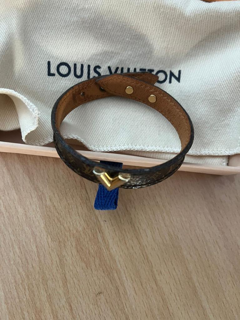 Louis Vuitton Armbandje Maat 17 met Bon, Ophalen of Verzenden, Zo goed als nieuw, Bruin, Leer