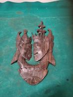 houtsnijwerk man en vrouw indonesisch, Ophalen of Verzenden