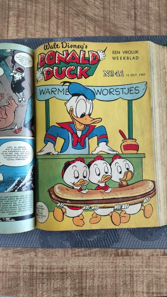 Gebonden jaargangen Donald Duck 1957 en 1972, Meerdere stripboeken, Ophalen, Gelezen