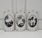 3 religieuze silhouet tegeltjes, Verzamelen, Religie, Ophalen of Verzenden