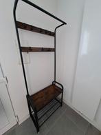 Industriële kapstok met bankje en schoenenrek, Ophalen of Verzenden, Zo goed als nieuw, Metaal, Staande kapstok