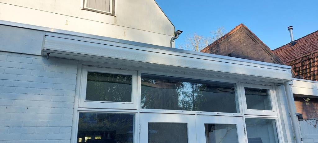 Zonnescherm zwart, Ophalen, Gebruikt, Knikarmscherm