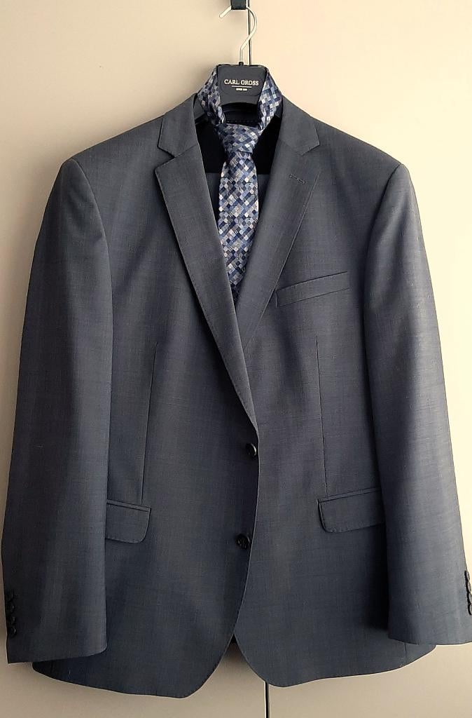 CARL GROSS, ZGAN grijs kostuum + zijden stropdas, mt EUR 27, Kleding | Heren, Kostuums en Colberts, Maat 52/54 (L), Carl Gross