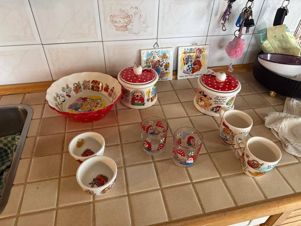 Blond Amsterdam Efteling servies en glazen set, Verzamelen, Efteling, Zo goed als nieuw, Gebruiksvoorwerp, Ophalen of Verzenden