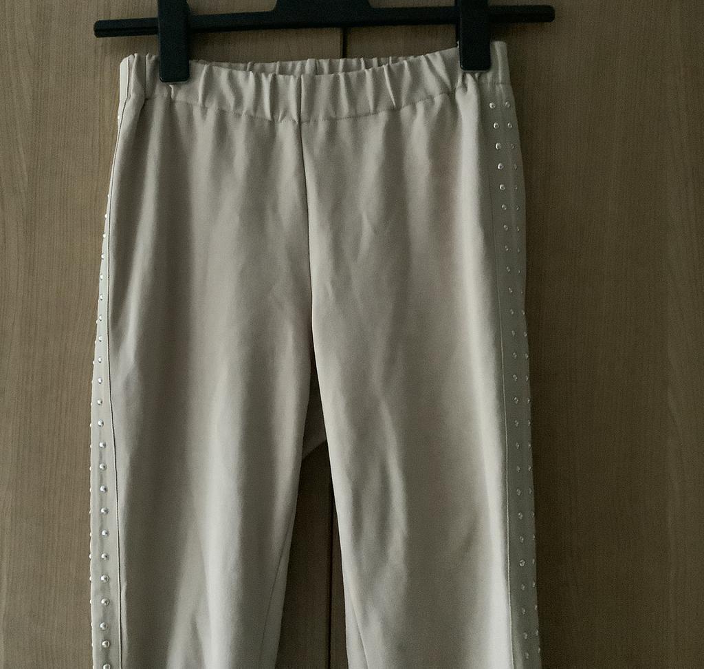 Broek met pareltjes.    mt 34.  Nieuw., Verzenden, Zo goed als nieuw, Maat 34 (XS) of kleiner, Lang
