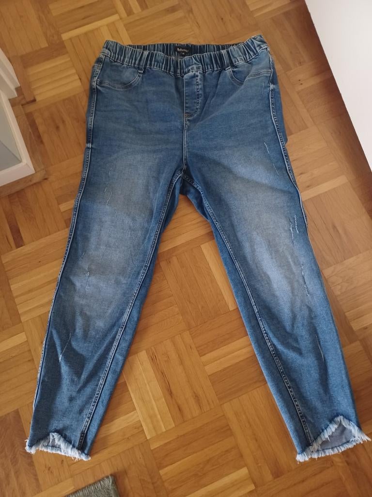Jeans/Tregging MS mode maat 46, Ophalen of Verzenden, Zo goed als nieuw, Blauw, Broek of Spijkerbroek