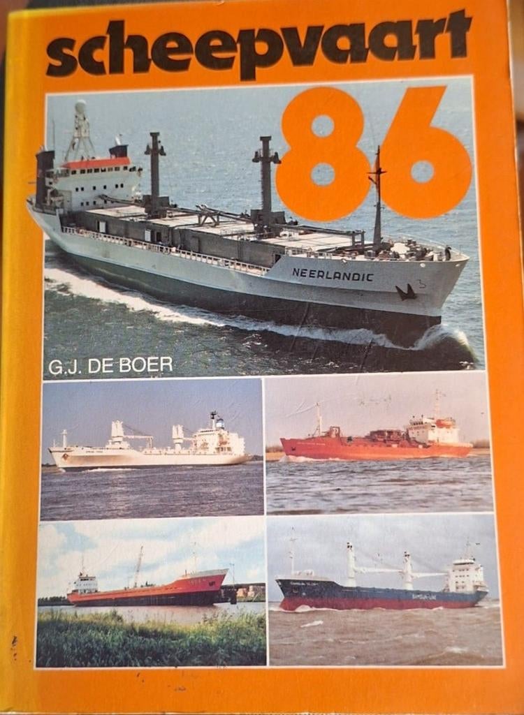 Scheepvaart 1986 - Jaarboek G.J. de Boer, Boeken, Tijdschriften en Kranten, Gelezen, Overige typen, Ophalen of Verzenden