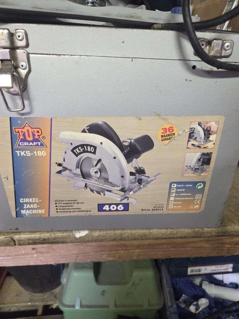 Cirkelzaag Top Craft TKS-180, Ophalen, Gebruikt, Cirkelzaag, 30 tot 70 mm
