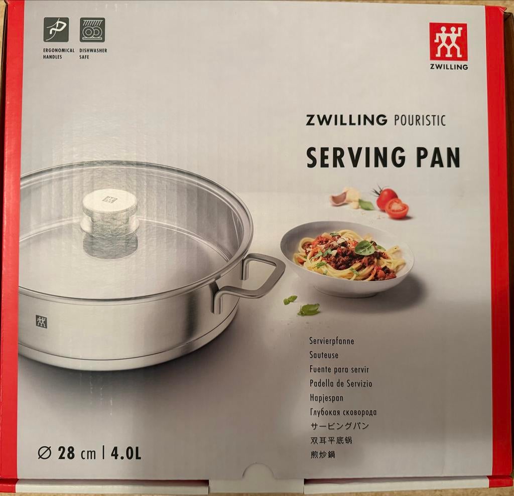 Zwilling Pouristic Hapjespan 28cm / 4.0L - Nieuw!, Inductieplaat, Verzenden, Nieuw, Rvs