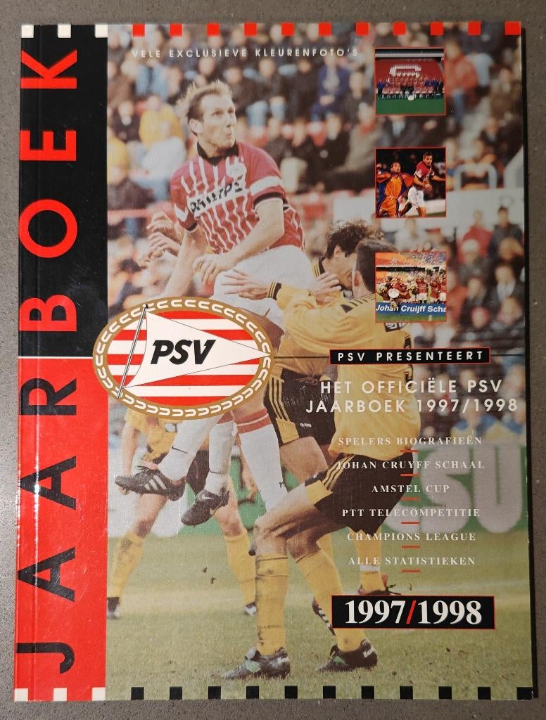 Officieel PSV Jaarboek 1997/98 Seizoen Eindhoven voetbal, Ophalen of Verzenden, Zo goed als nieuw, Onbekend, Balsport