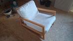 Ikea Lillberg schommelstoel met witte kussens, Huis en Inrichting, Stoelen, Ophalen, Gebruikt, Wit, Stof