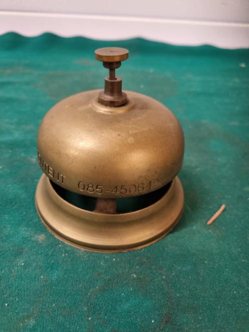 dienstbel toonbankbel  messing vintage helder geluid, Ophalen of Verzenden